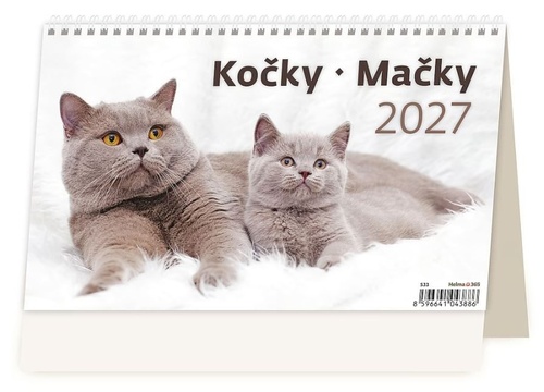 Kočky 2027 - stolní kalendář