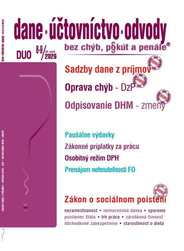 Dane, účtovníctvo, odvody bez chýb, pokút a penále