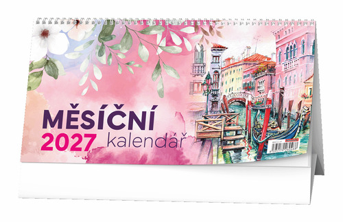 Měsíční kalendář 2027 - stolní kalendář