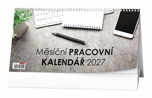 Měsíční pracovní kalendář 2027 - stolní kalendář