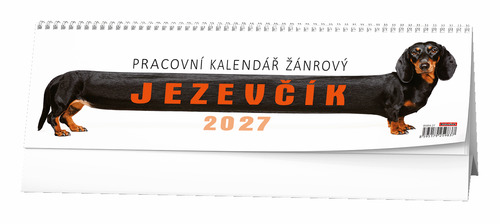 Pracovní kalendář žánrový Jezevčík 2027 - stolní kalendář