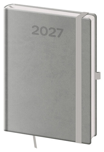Denní diář 2027 A5 Print Pop šedý