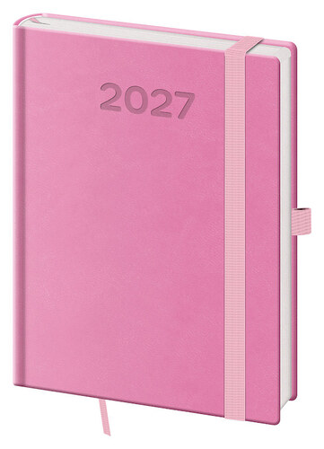 Denní diář 2027 B6 Print Pop růžový