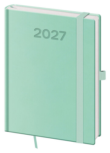 Denní diář 2027 B6 Print Pop světle zelený