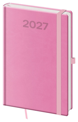 Týdenní diář 2027 A5 Print Pop růžový