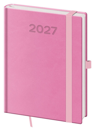 Týdenní diář 2027 B6 Print Pop růžový