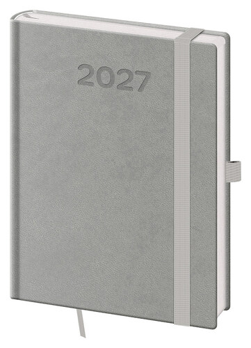 Týdenní diář 2027 B6 Print Pop šedý