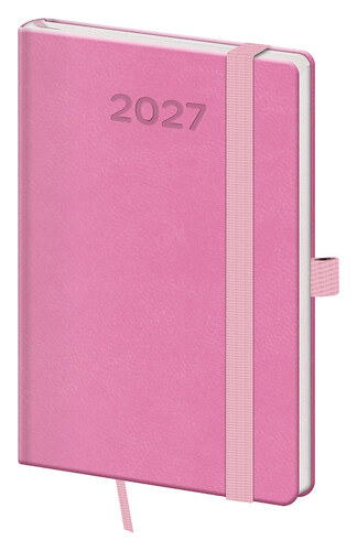 Kapesní diář 2027 A6 Print Pop růžový