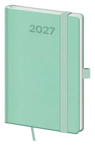 Kapesní diář 2027 A6 Print Pop světle zelený