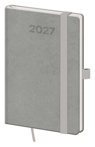 Kapesní diář 2027 A6 Print Pop šedý