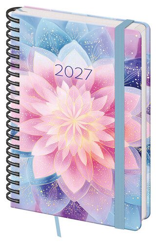 Týdenní diář 2027 A5 Twin s poznámkami Lotus
