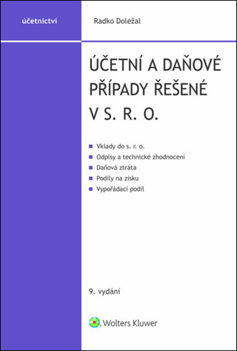 Účetní a daňové případy řešené v s. r. o.