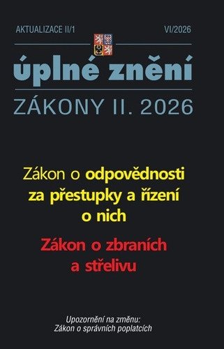 Aktualizace Zákon o odpovědnosti za přestupky a řízení o nich