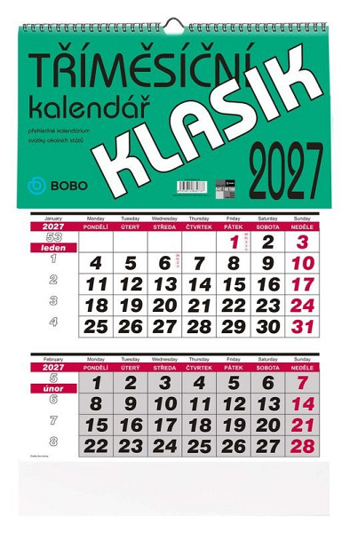 Klasik 2027 - nástěnný kalendář