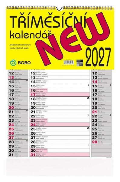 New 2027 - nástěnný kalendář
