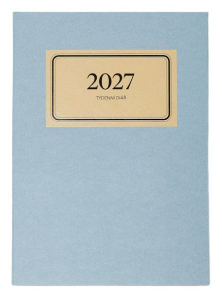Diář 2027 týdenní RETRO, bílý