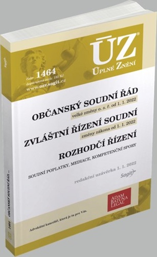 ÚZ 1464 Občanský soudní řád, Zvláštní řízení soudní, Rozhodčí řízení, Soudní poplatky, Mediace