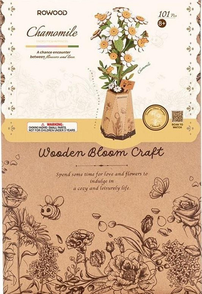 3D Dřevěná skládačka: Heřmánek