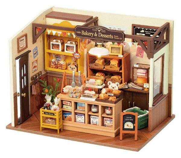 3D Dřevěná skládačka: Miniatura domečku - Pekárna