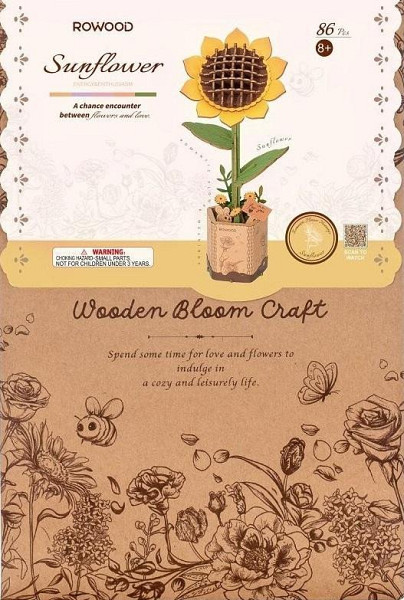 3D Dřevěná skládačka: Slunečnice