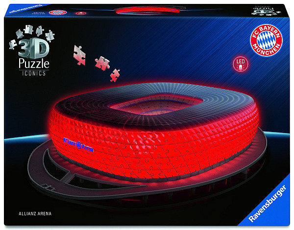 3D Puzzle Iconics: Allianz Arena (Noční edice) 216 dílků