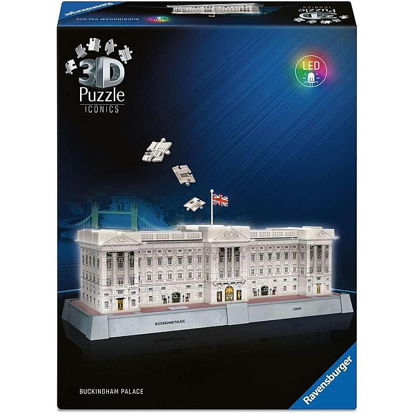 3D Puzzle Iconics: Buckinghamský palác (Noční edice) 216 dílků