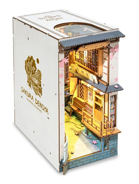 3D Skládačka Zarážka na knihy - Sakurová ulička