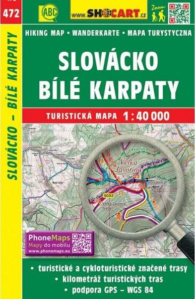 472 Slovácko, Bílé Karpaty 1:40.000/Cykloturistická mapa