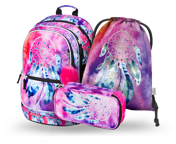 BAAGL 3 SET Core Lapač snů: batoh, penál a sáček