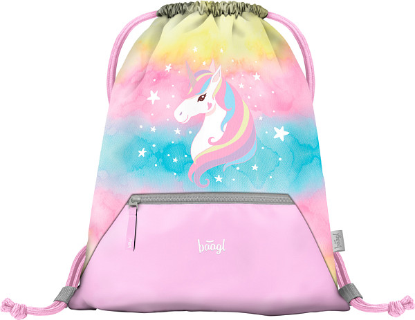 BAAGL Sáček s kapsou Rainbow Unicorn