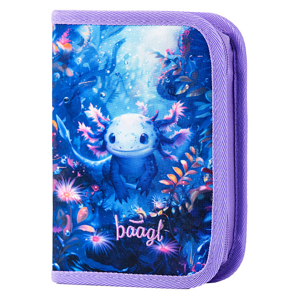 BAAGL Školní penál jednopatrový Axolotl
