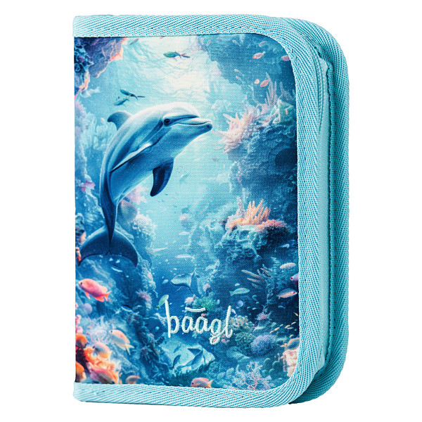 BAAGL Školní penál jednopatrový Delfín