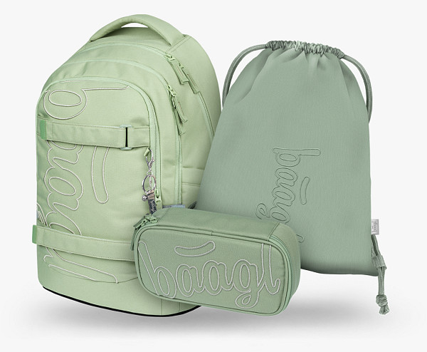 BAAGL SET 3 Skate max Mentol: batoh, penál, sáček