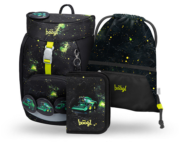 BAAGL SET 3 Airy Traktor: batoh, penál, sáček GRS