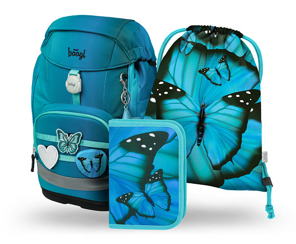 BAAGL SET 3 Airy Plus Butterfly: batoh, penál, sáček