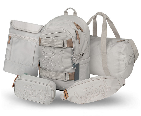 BAAGL SET 5 Skate Mist: batoh, penál, sportovní taška, ledvinka, obal na notebook