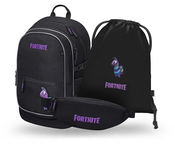 BAAGL SET 3 Core Fortnite Llama: batoh, sáček, ledvinka GRS