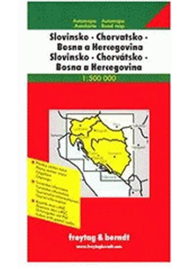 AK 7002 Slovinsko, Chorvatsko, Bosna-Hercegovina 1:500 000 / automapa + mapa pro volný čas