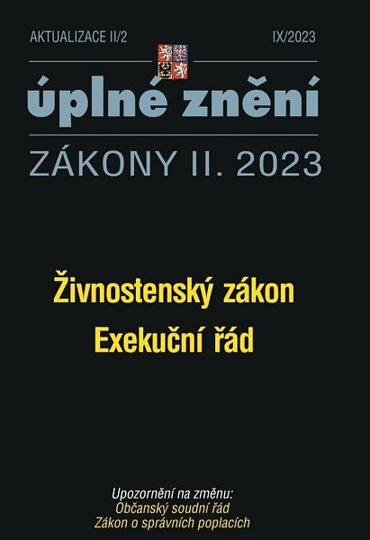 Aktualizace II/2 2023 Živnostenský zákon, Exekuční řád