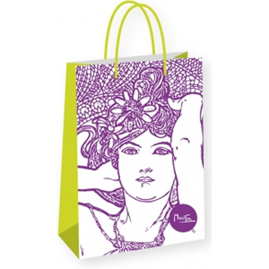 Dárková taška Alfons Mucha – Amethyst, Fresh Collection, velká