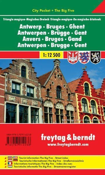 Antwerp,Bruges,Gent /Antverpy,Brugy,Gent 1:12,5T/kapesní plán města