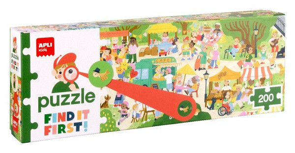 APLI edukační puzzle Find It First! - Jarmark, 200 ks