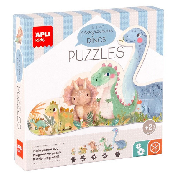 APLI edukační puzzle - My First Dinos, 15 ks