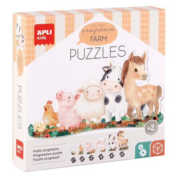 APLI edukační puzzle - My First Farm, 21 ks