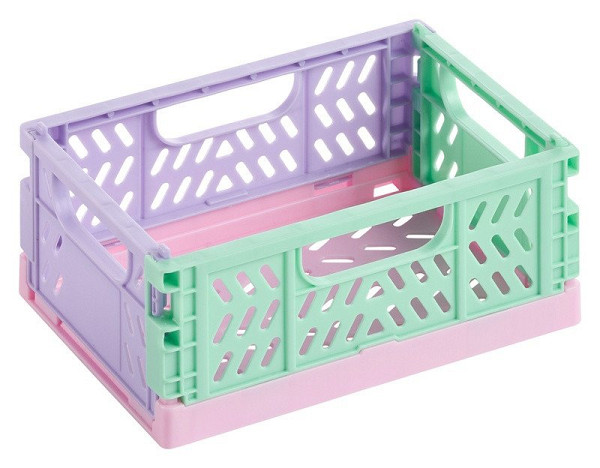 APLI úložný box - tříbarevný, růžová základna