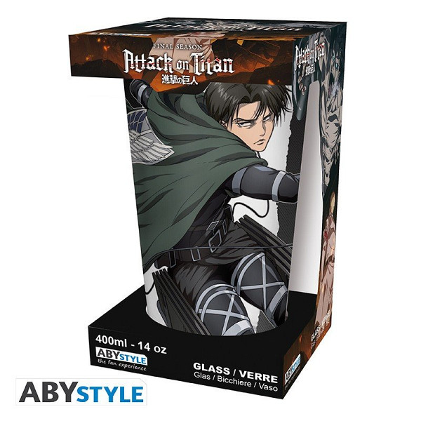 Attack on Titan Sklenice 400 ml - Levi