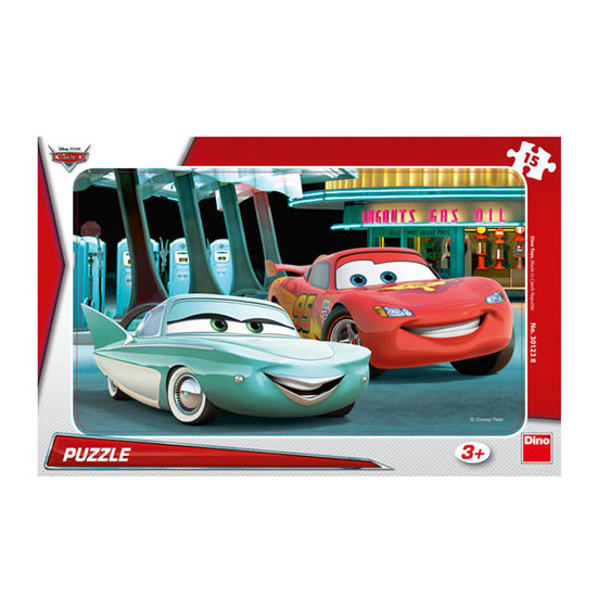 Auta: U pumpy - puzzle 15 dílků