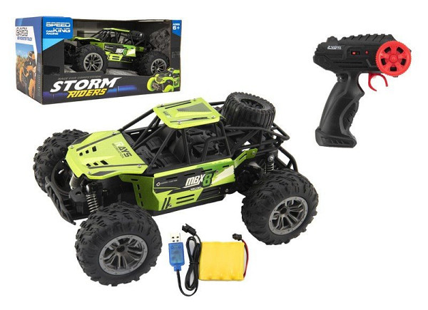 Auto RC buggy terénní zelené + dobíjecí pac