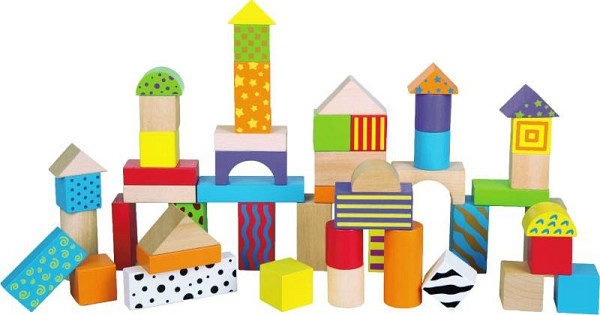 BABU dřevěná hračka - Kostky 50 ks