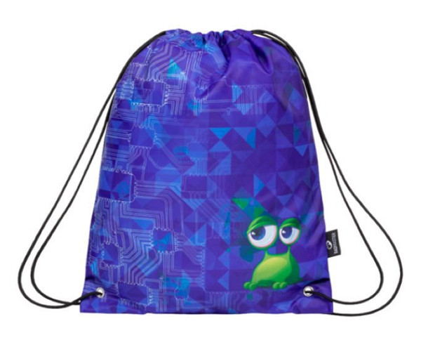 Bagmaster Školní vak na přezůvky SHOES MARK 20 B BLUE/GREEN/BLACK